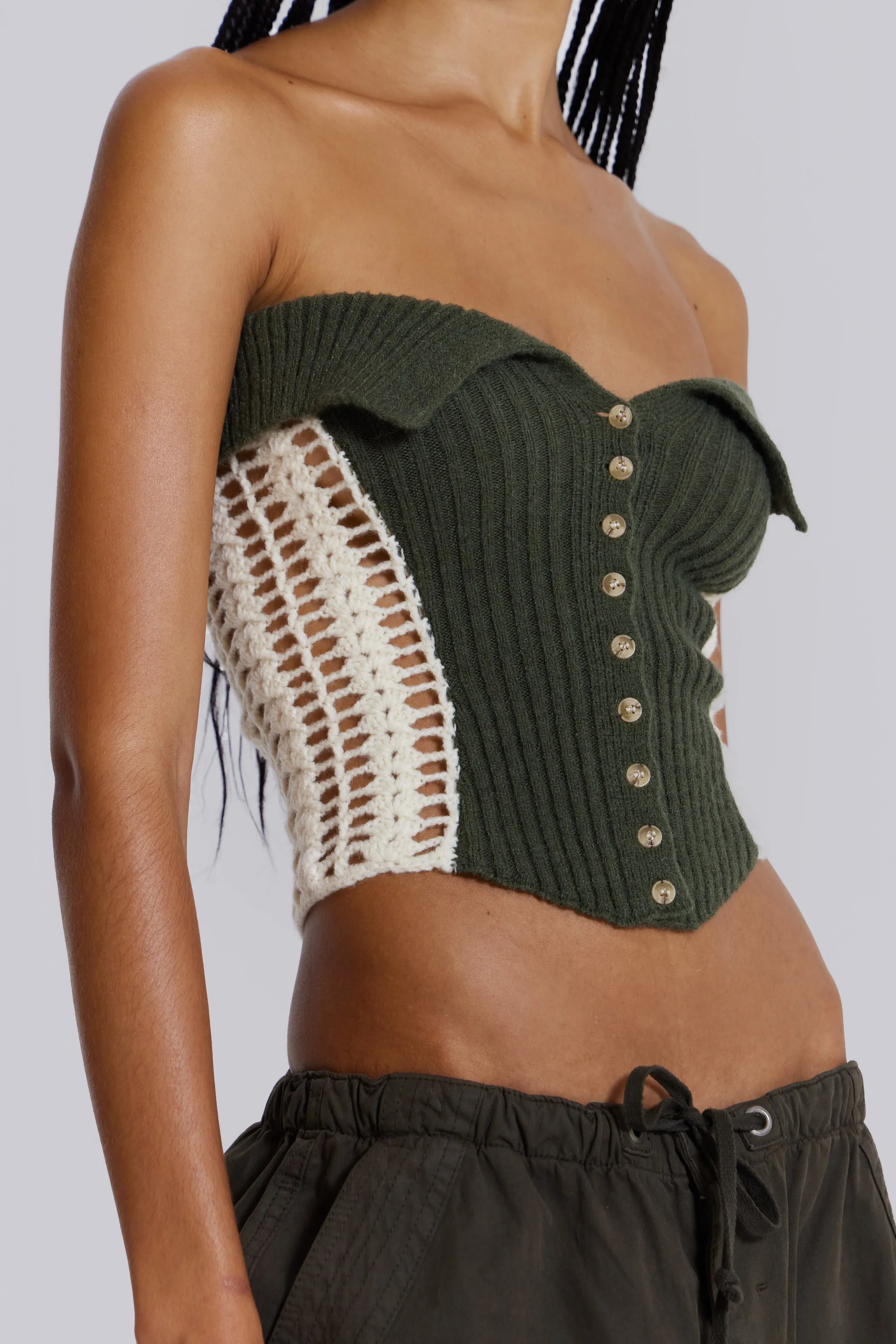 Akio Knitted Corset Top