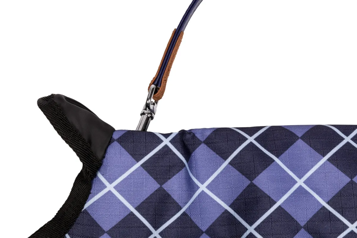 All Seasons Waterproof Dog Coat in Blue Check