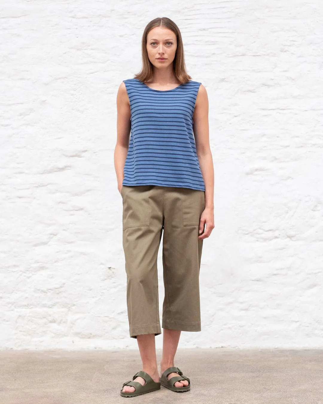 Anna Orgsnic Cotton Culottes | Olive