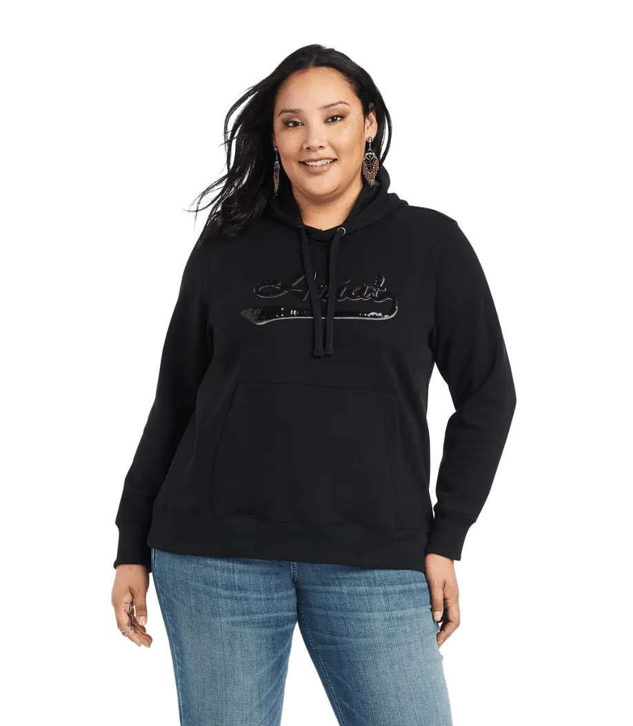 Ariat Women's REAL Sequin Black Hoodie 10042237