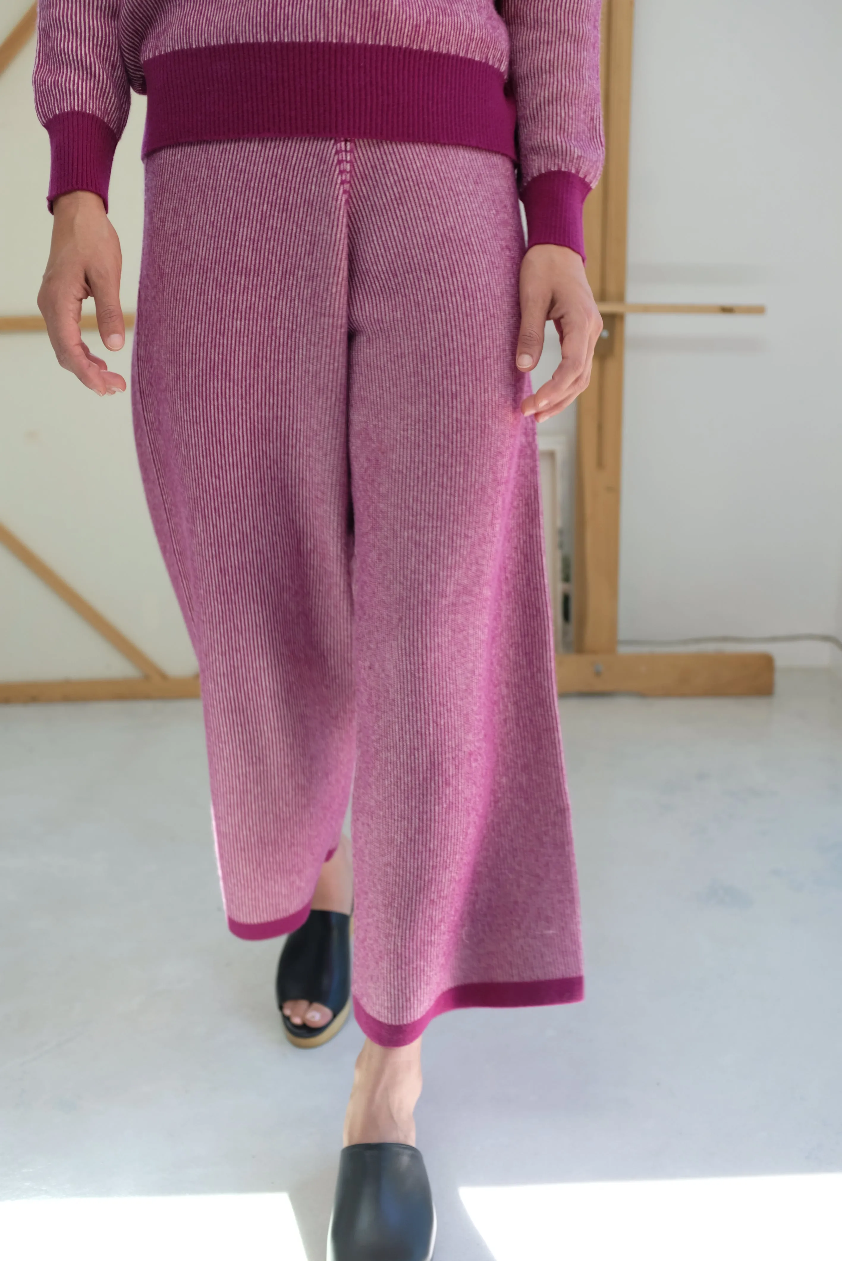 Beklina Cashmere Ribbed Trouser Baya/Petal