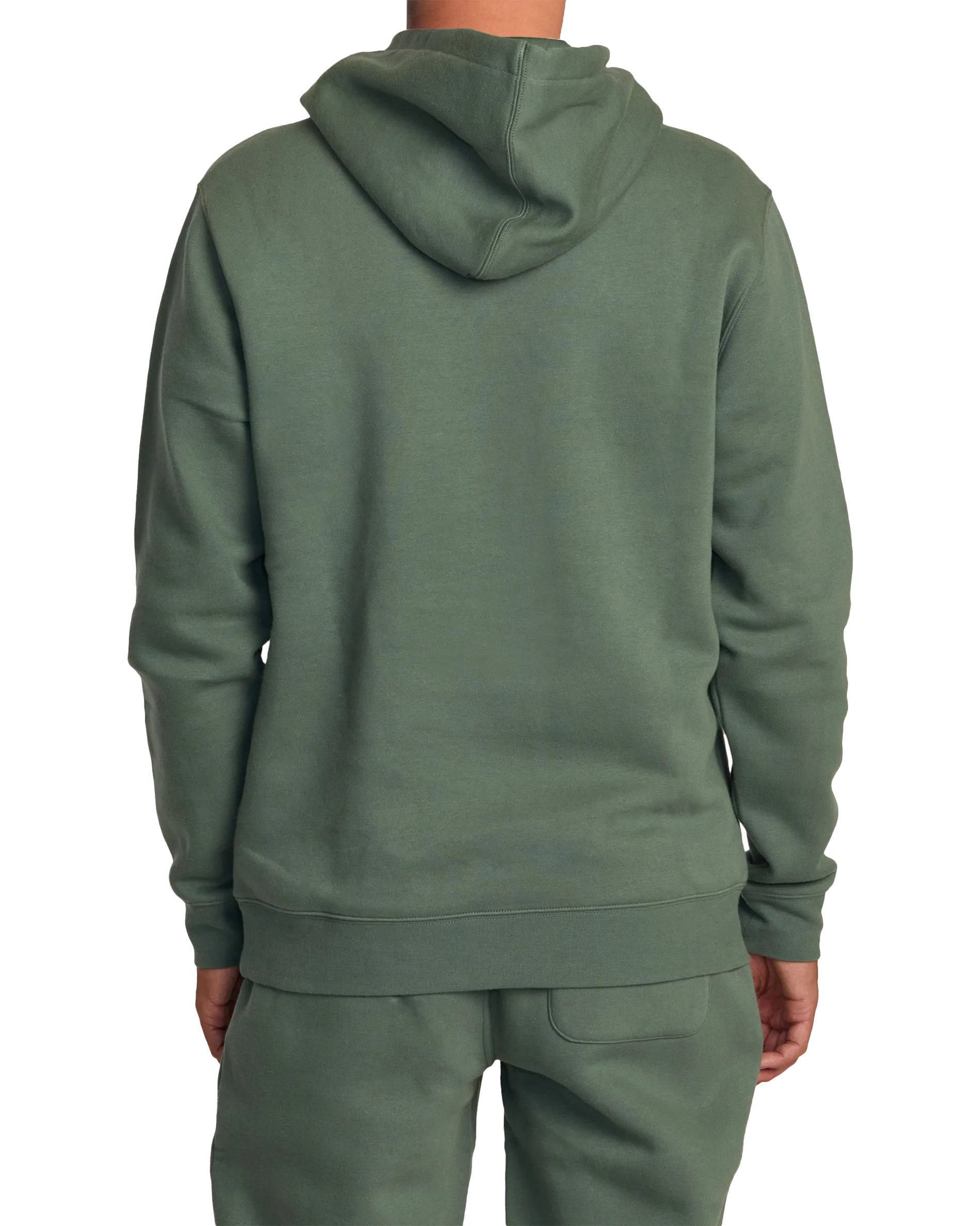 Big RVCA Embossed Hoodie in Jade