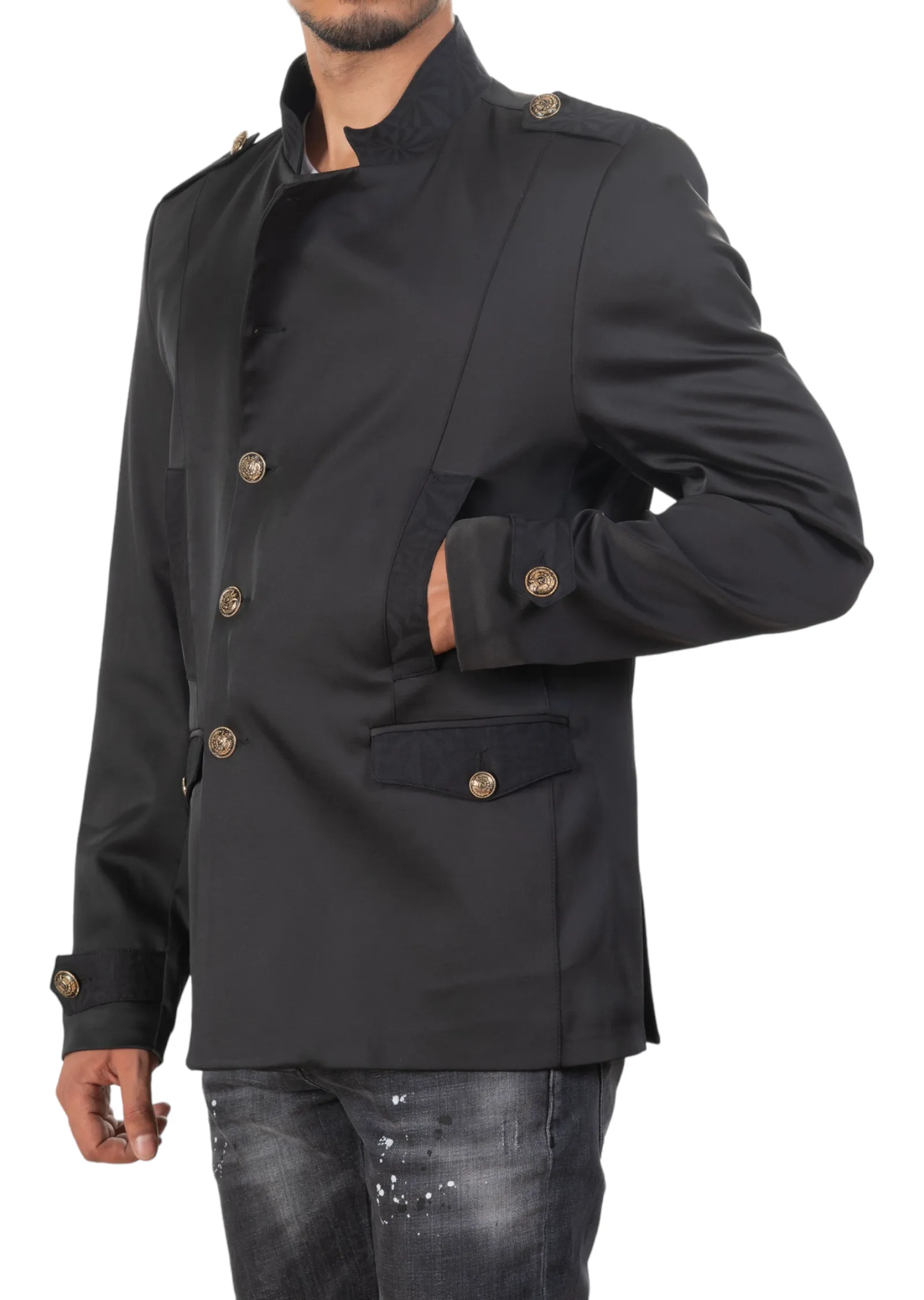 Black Double Breast Deluxe Jacket