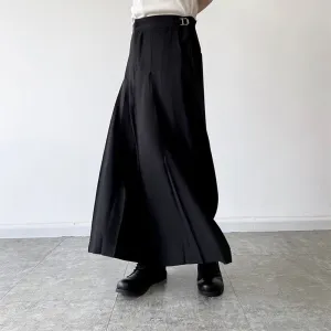 Black Pleated Wide Leg Culottes