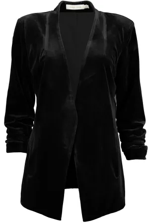 Black Velvet Holiday Blazer