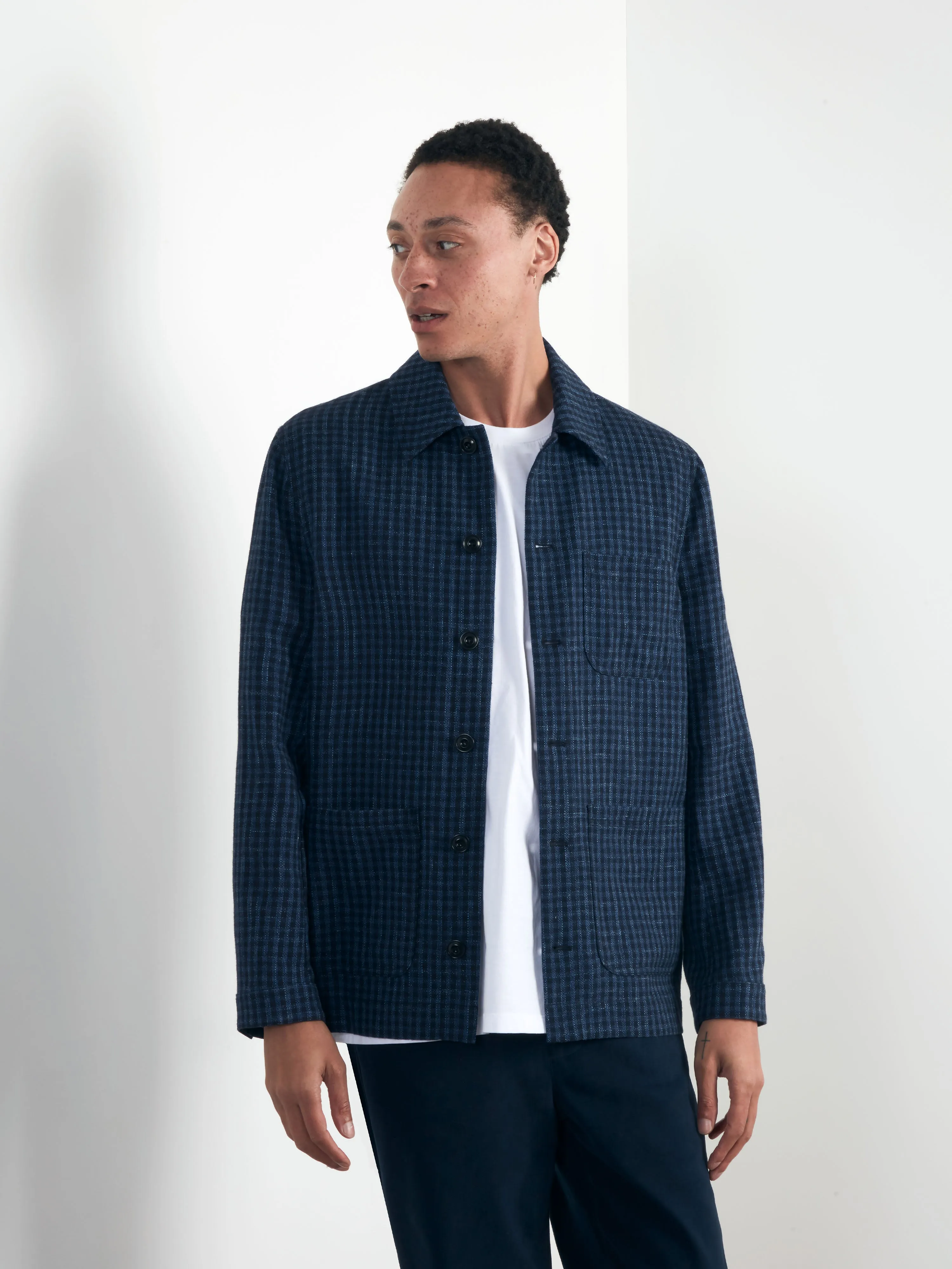 Blue Check Chore Jacket