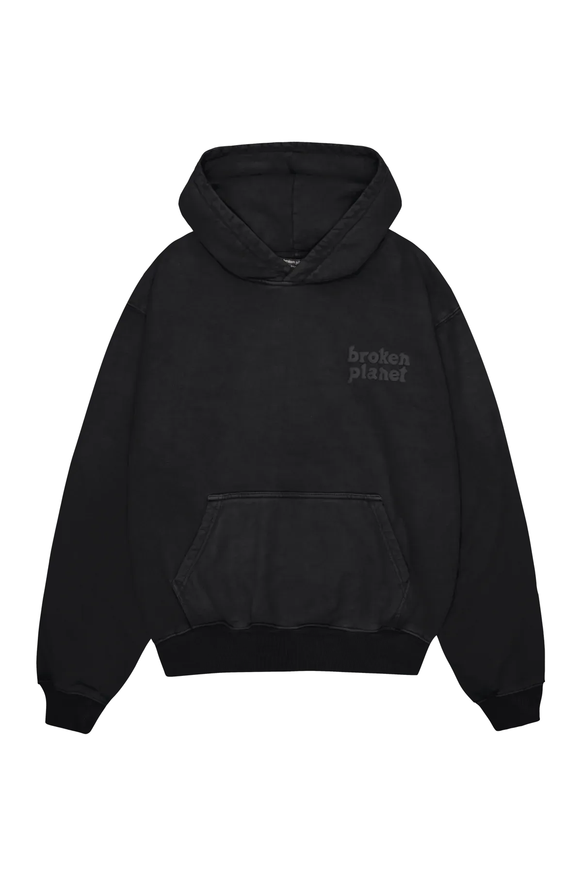 Broken Planet Market Basics Hoodie Washed Midnight Black