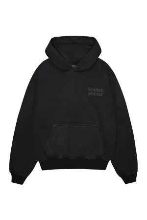 Broken Planet Market Basics Hoodie Washed Midnight Black