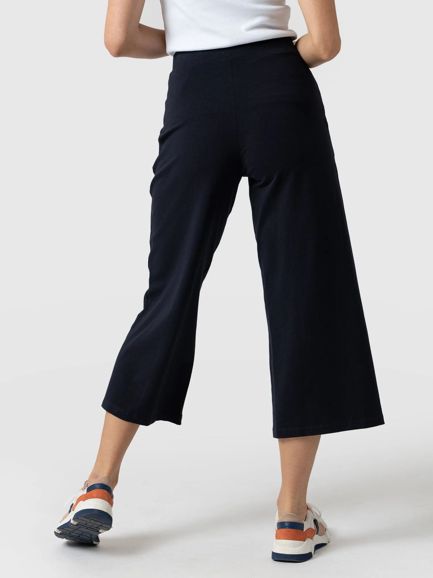 Cara Wide Leg Culotte - Navy