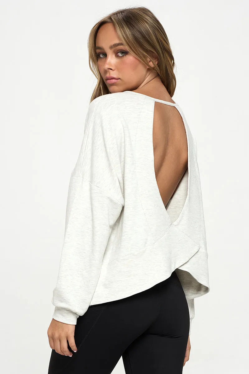 Cardio Cutout Open Back Long Sleeve Top