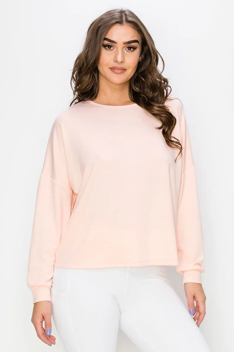 Cardio Cutout Open Back Long Sleeve Top