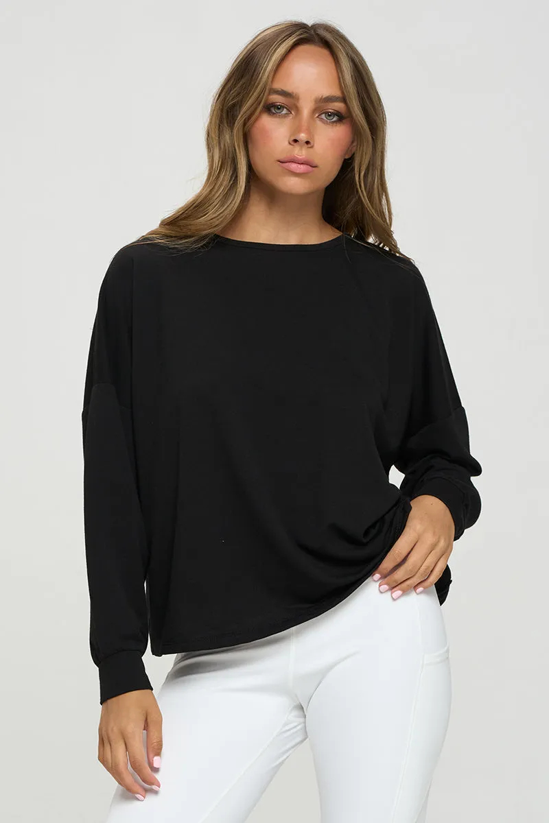 Cardio Cutout Open Back Long Sleeve Top