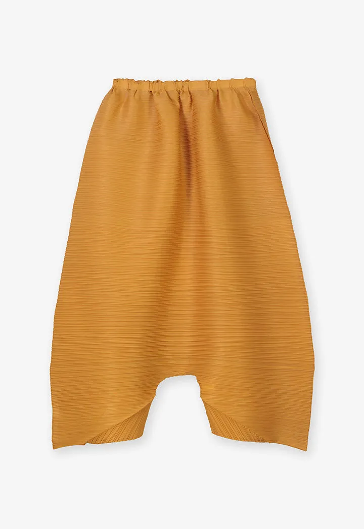 Choice Pleated Culottes Trousers Mustard