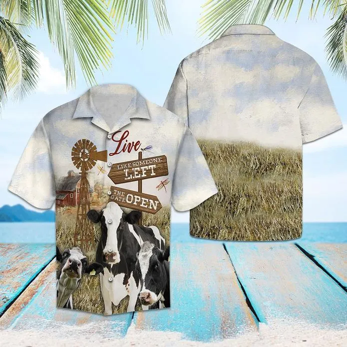 Cow Farm Hawaiian Shirt, Hawaii Shirt Men, Aloha Shirt, Tropical Sleeve Summer