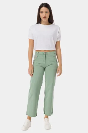 Culottes Trouser For Women - Olive