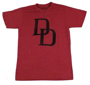 Daredevil (Marvel Comics) Mens T-Shirt - Simple Distressed Classic DD Logo Image