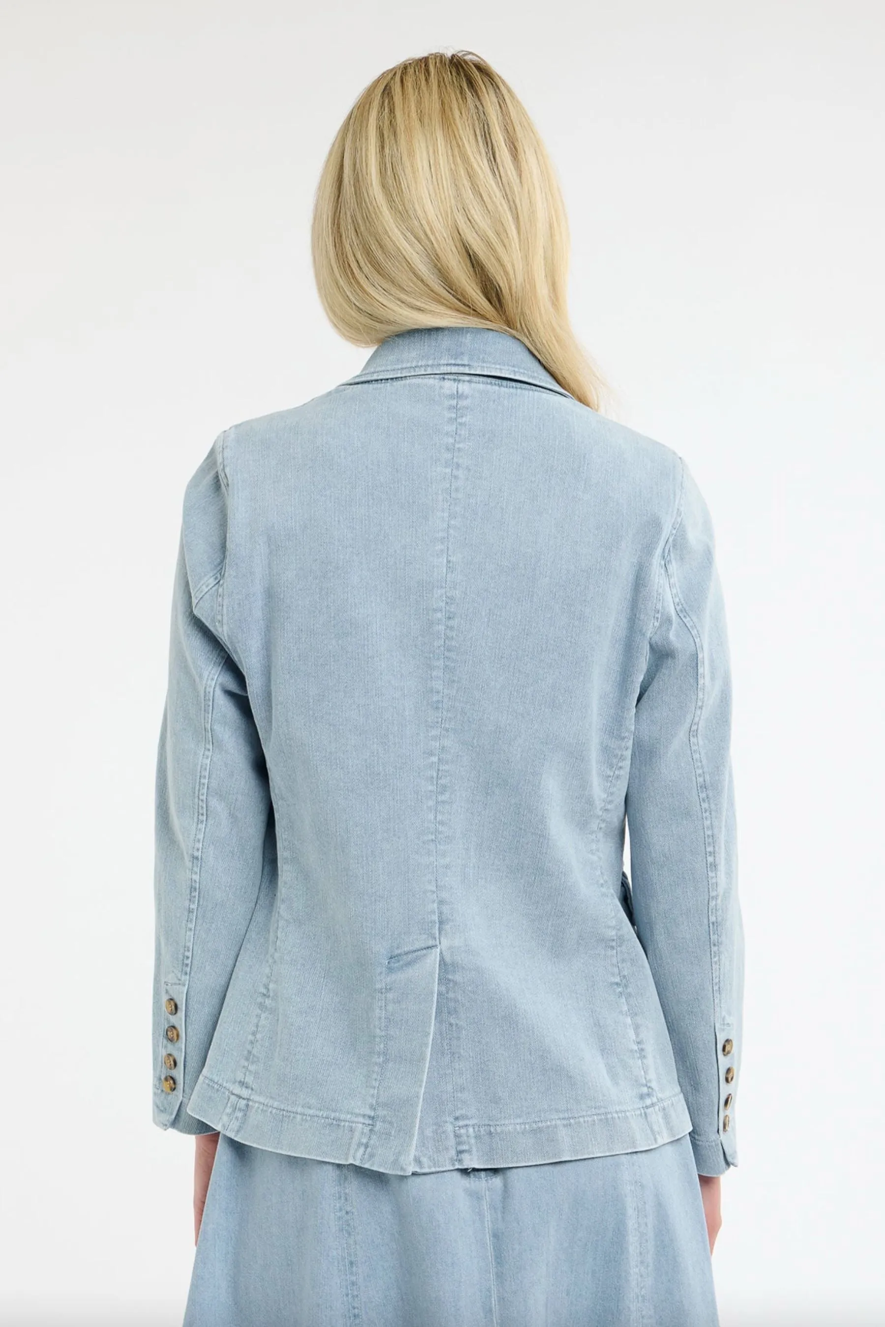 Denim Blazer| Ice Blue