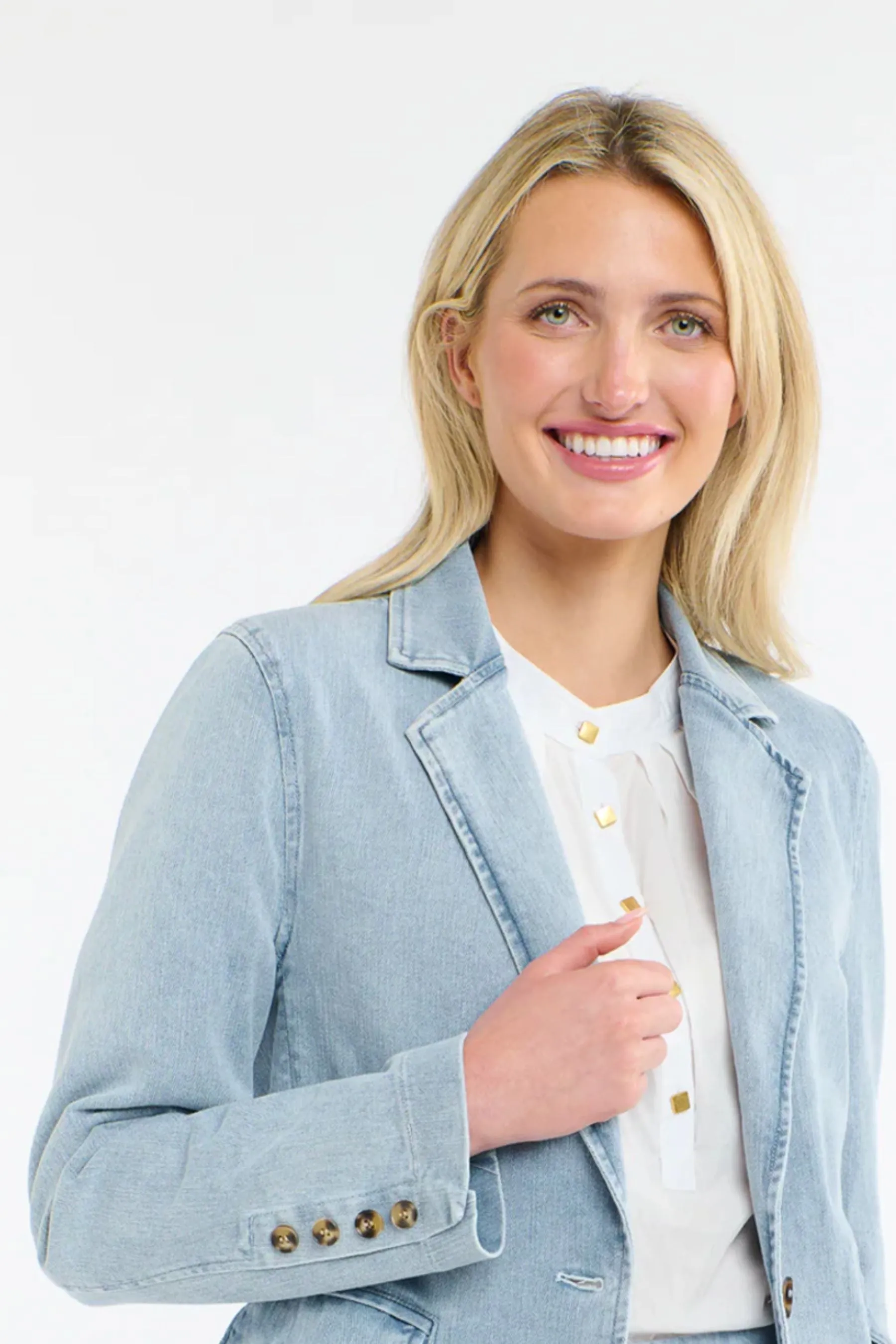 Denim Blazer| Ice Blue