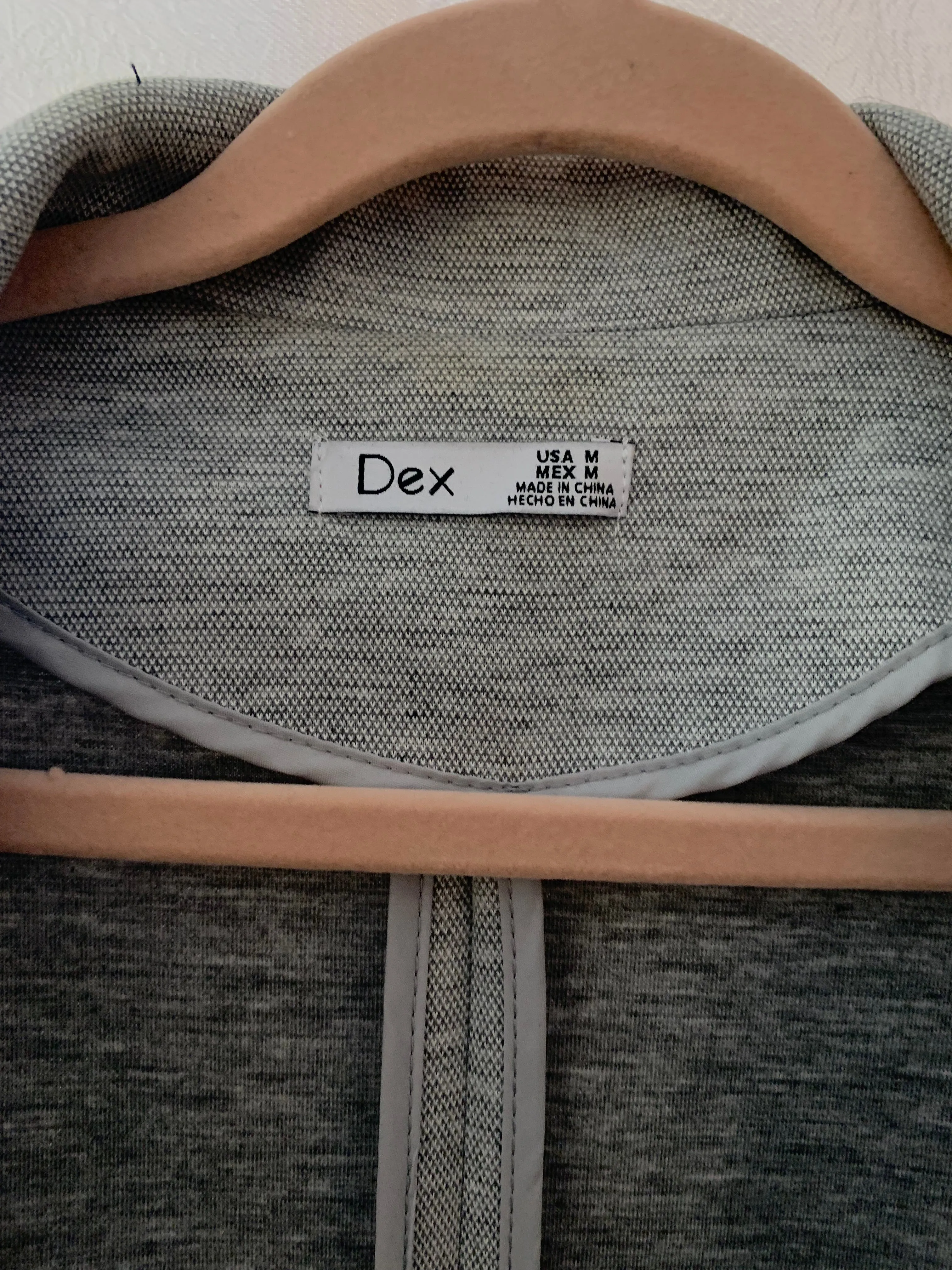 Dex Long Grey Blazer Style Jacket Size Medium