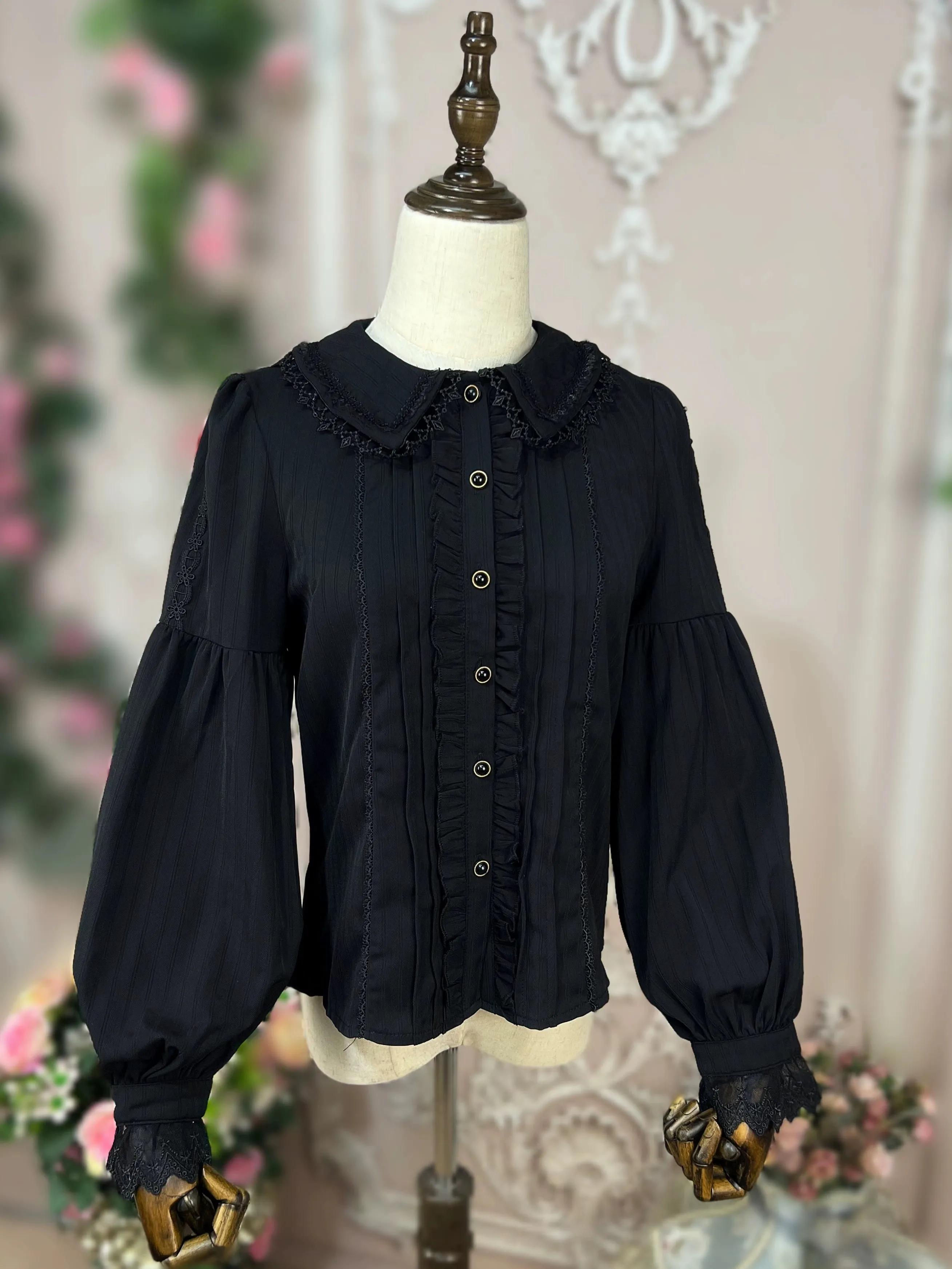 DMFS Lolita~Sweet Lolita Blouse Winter Doll Collar Shirt Long Sleeve Fit Top