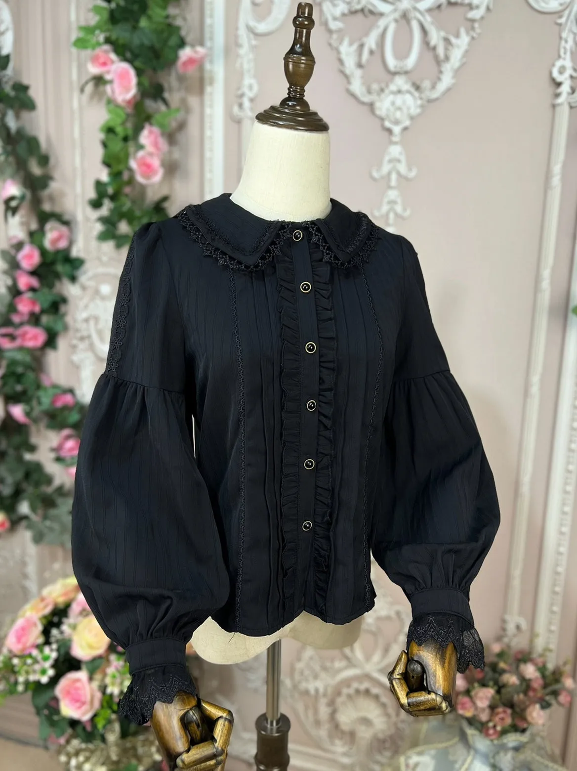 DMFS Lolita~Sweet Lolita Blouse Winter Doll Collar Shirt Long Sleeve Fit Top