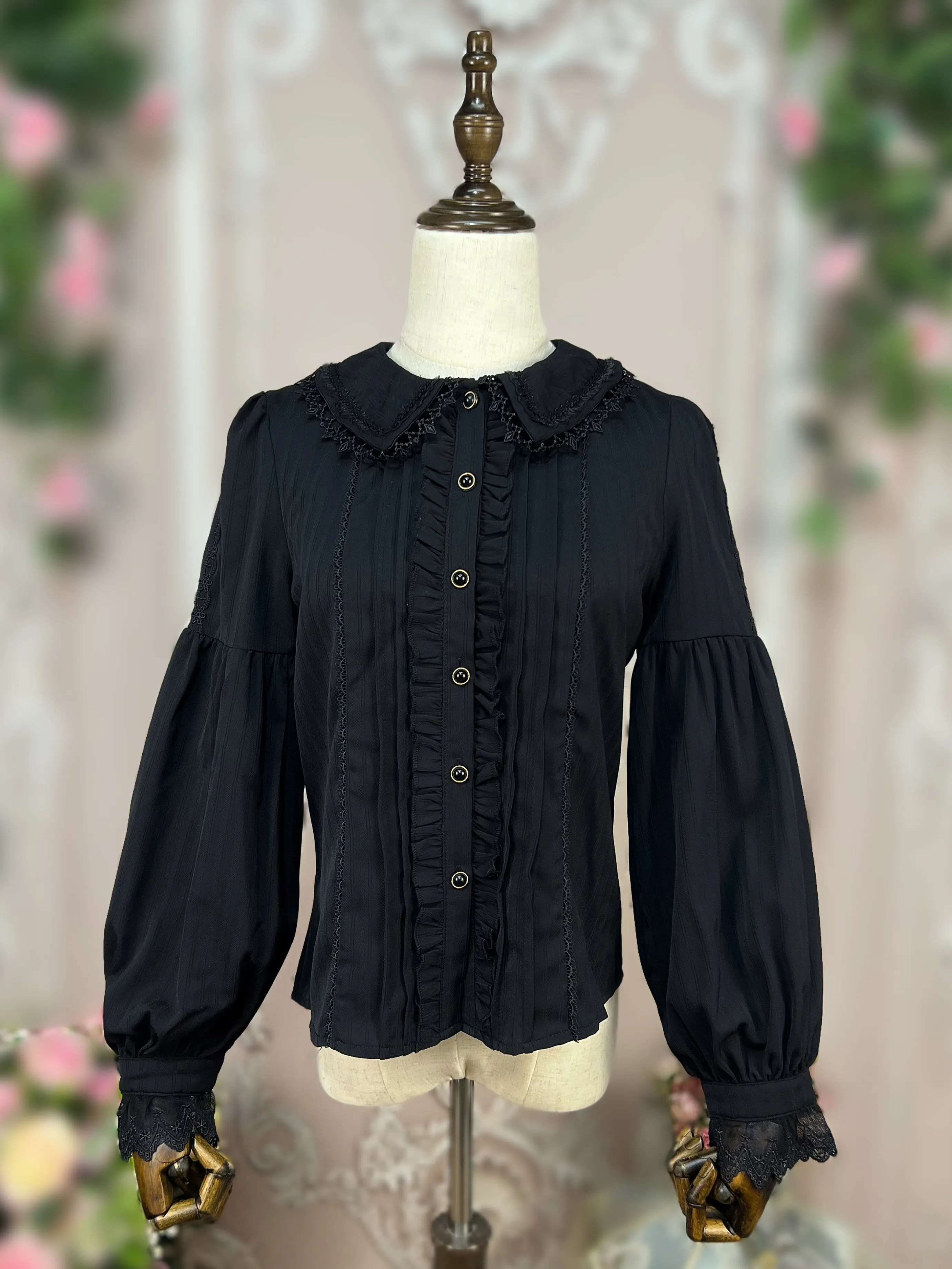 DMFS Lolita~Sweet Lolita Blouse Winter Doll Collar Shirt Long Sleeve Fit Top