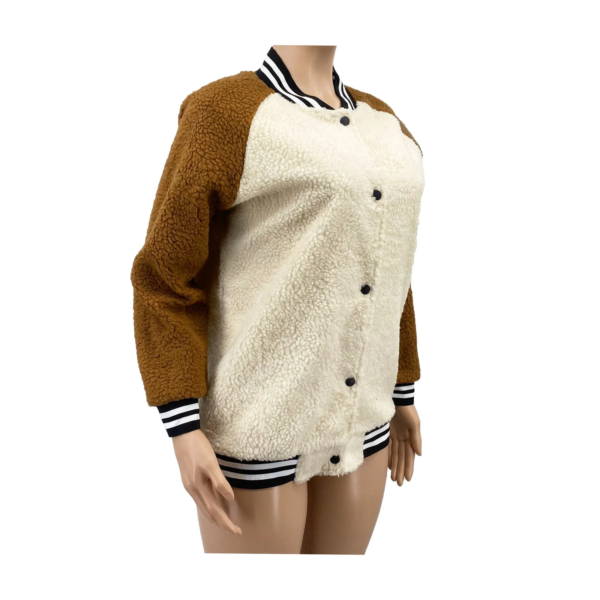 F5028 2023 Autumn and Winter New Contrast Color Casual Baseball Uniform Jacket