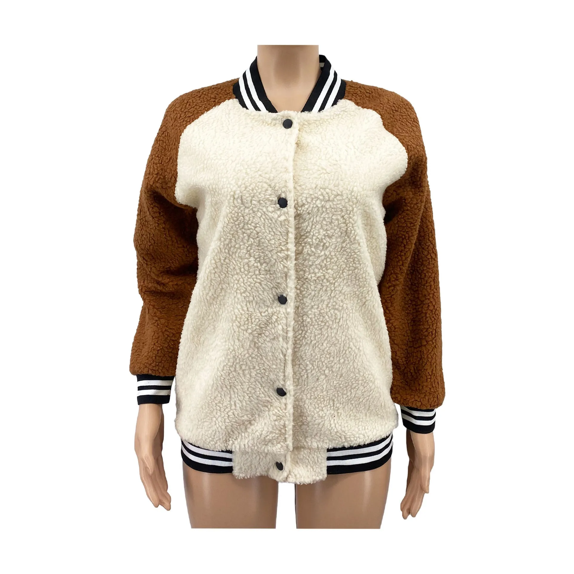 F5028 2023 Autumn and Winter New Contrast Color Casual Baseball Uniform Jacket