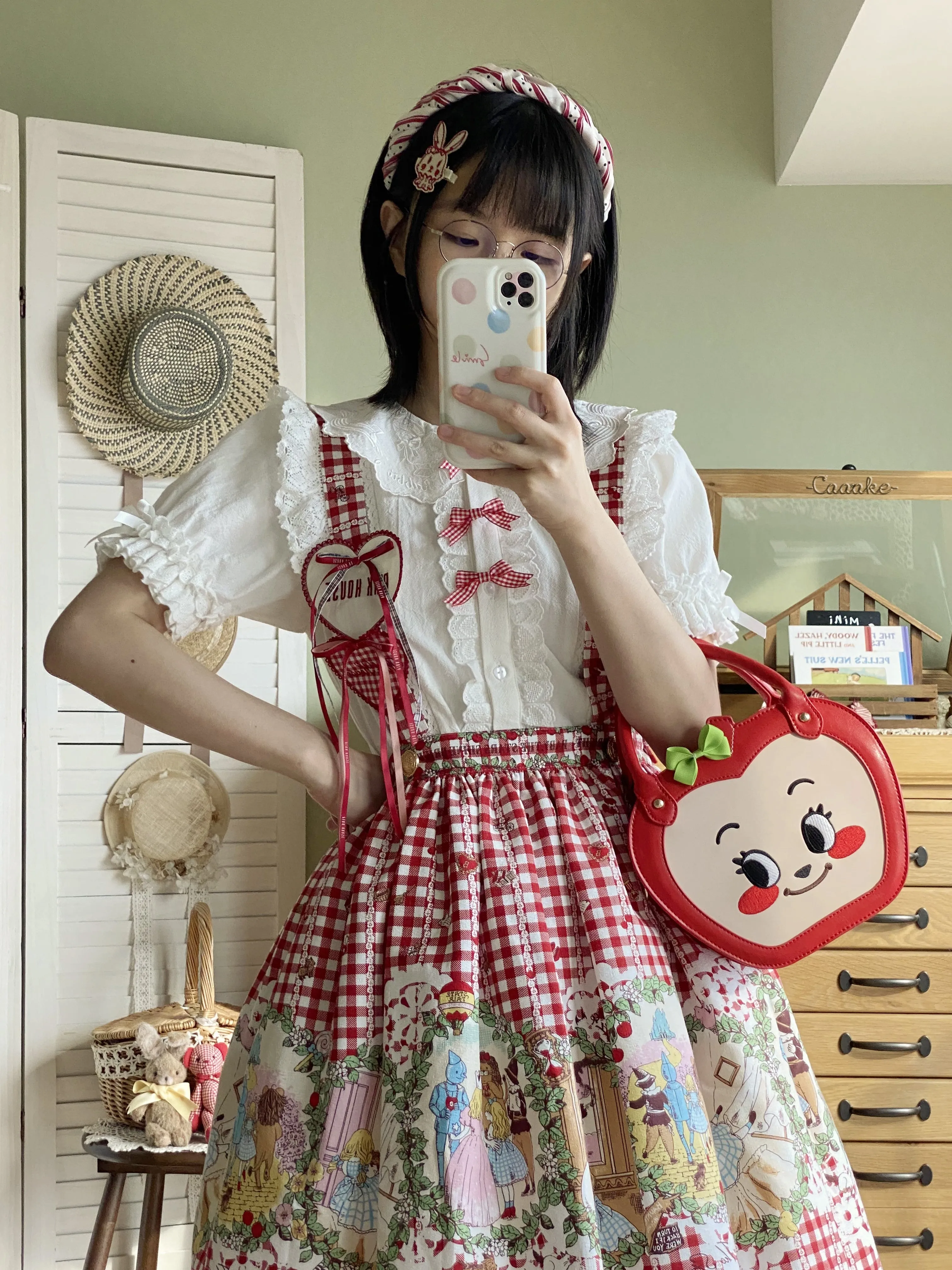 Flower Banquet~Kawaii Lolita Cotton Bunny Embroidery Blouse