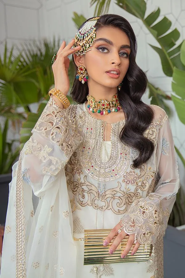 Formal Pakistani Dresses In White Color 2021 #PF183