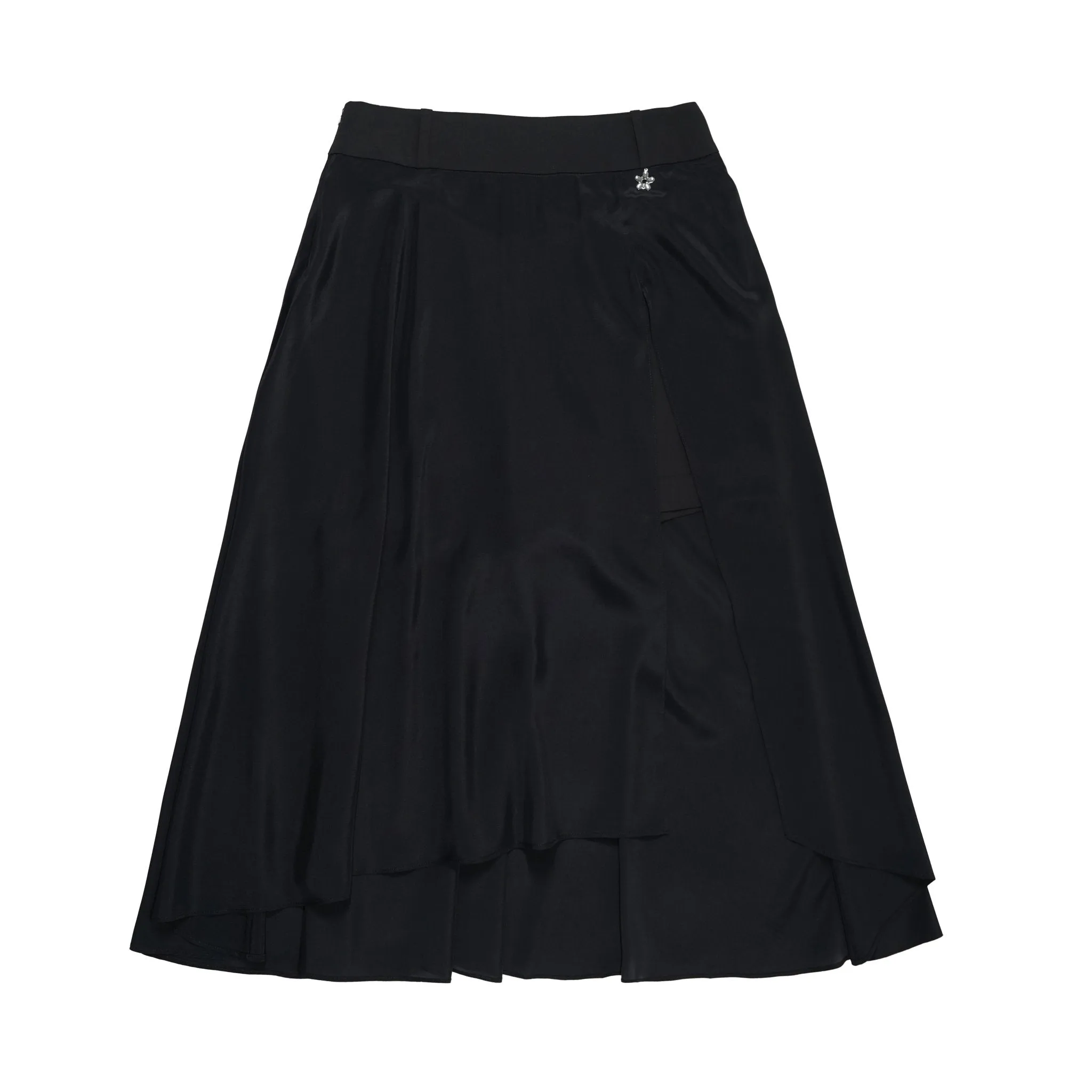 Front Slit Culottes in Black