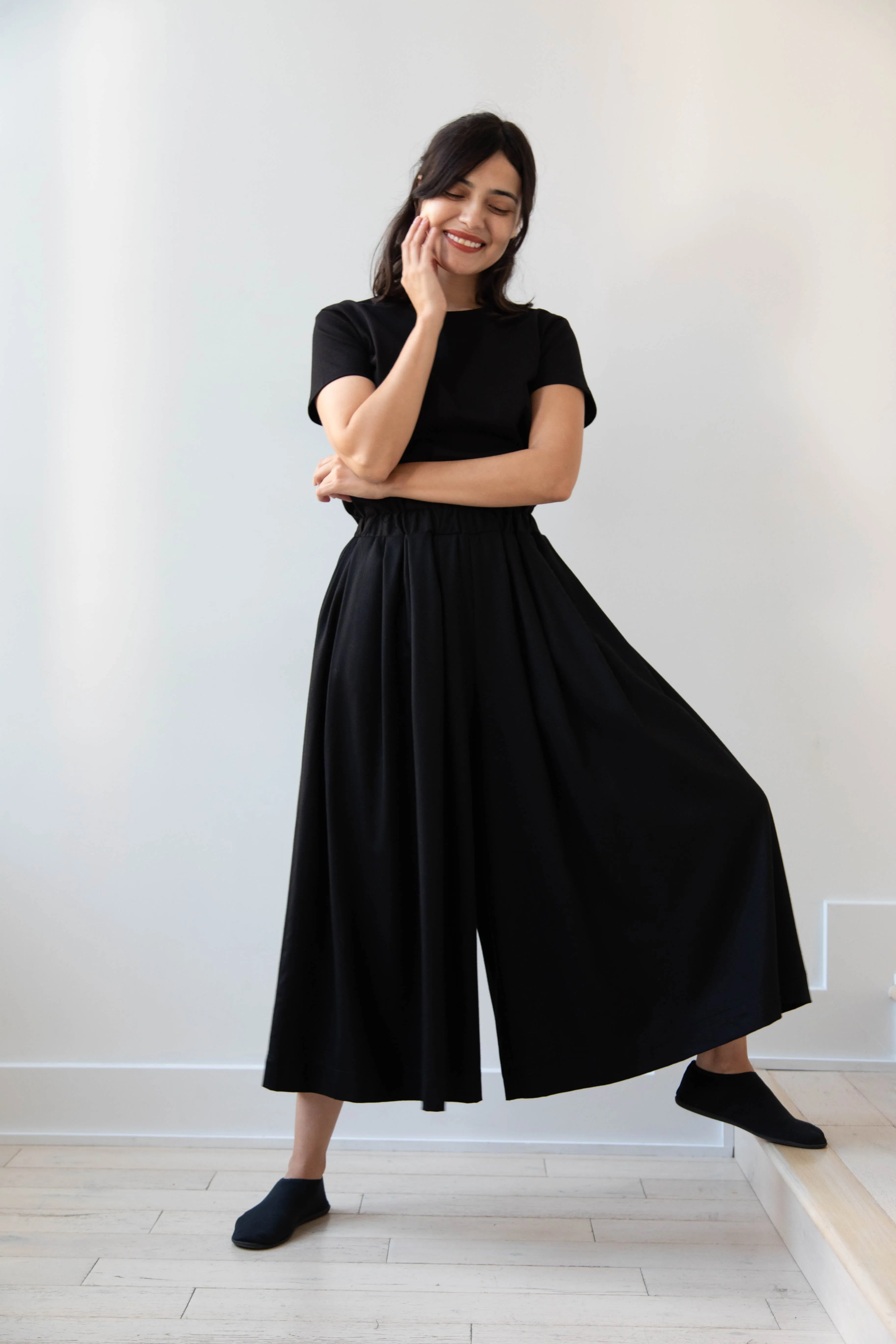 Gallego Desportes | Wool Culottes in Black