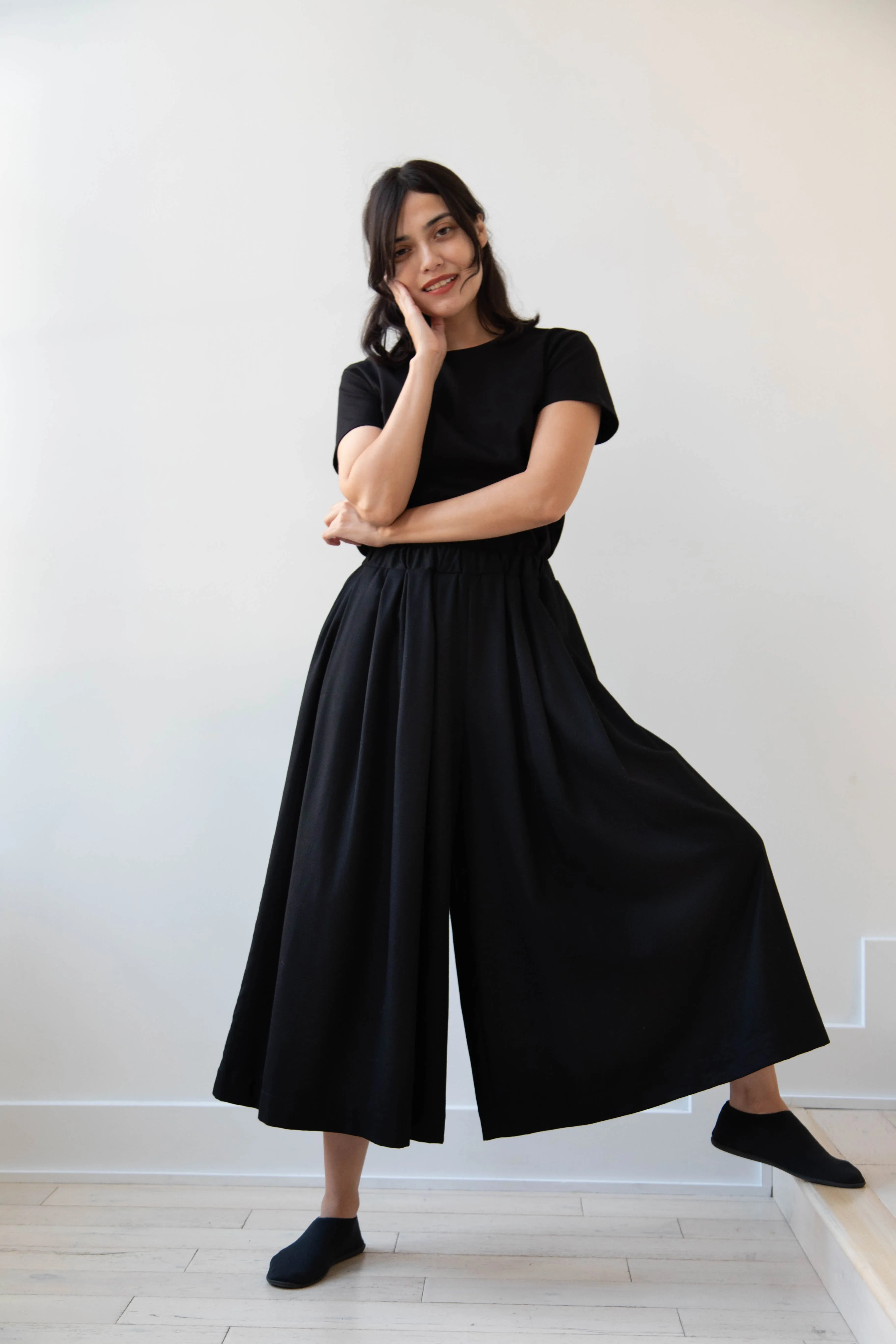 Gallego Desportes | Wool Culottes in Black