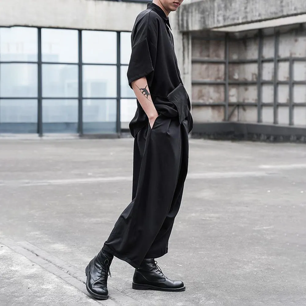 Gothic Y2k  Irregular Japanese Harajuku Culottes