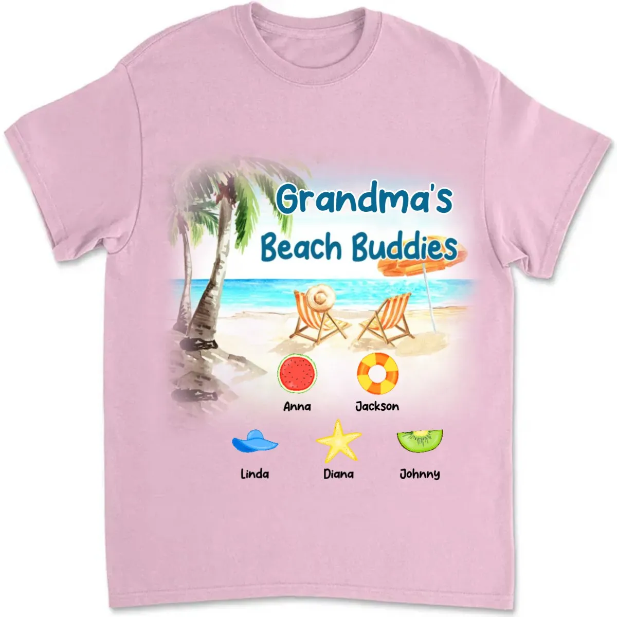 Grandma - Grandma's Beach Buddies - Personalized T-Shirt