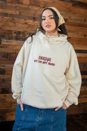 Hoodie in Vanilla with Cursive Logo Print