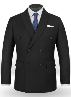 Huddersfield Dk Charcoal Pure Wool Double Breasted Blazer