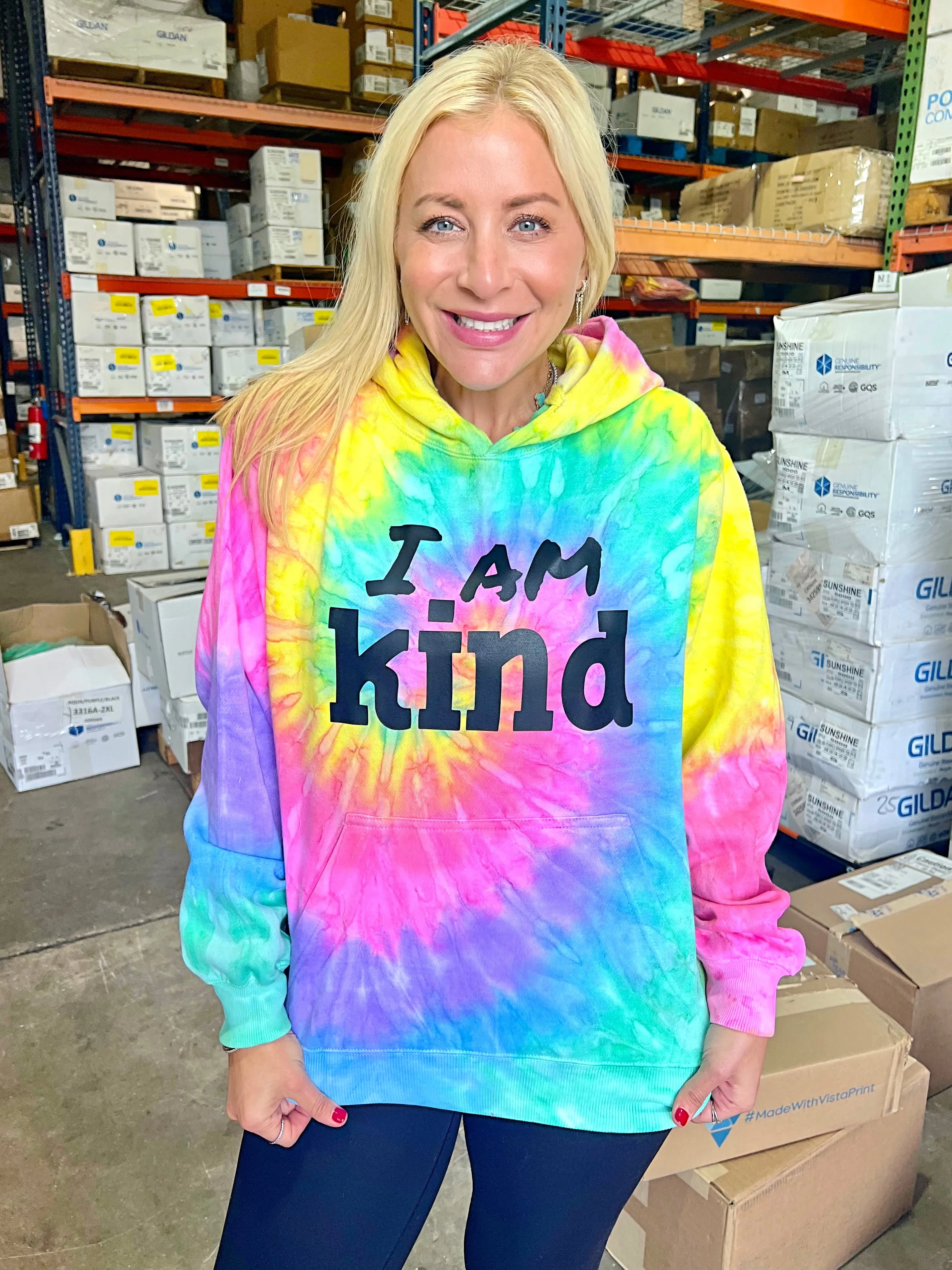 I Am Kind Tie-Dye Hoodie