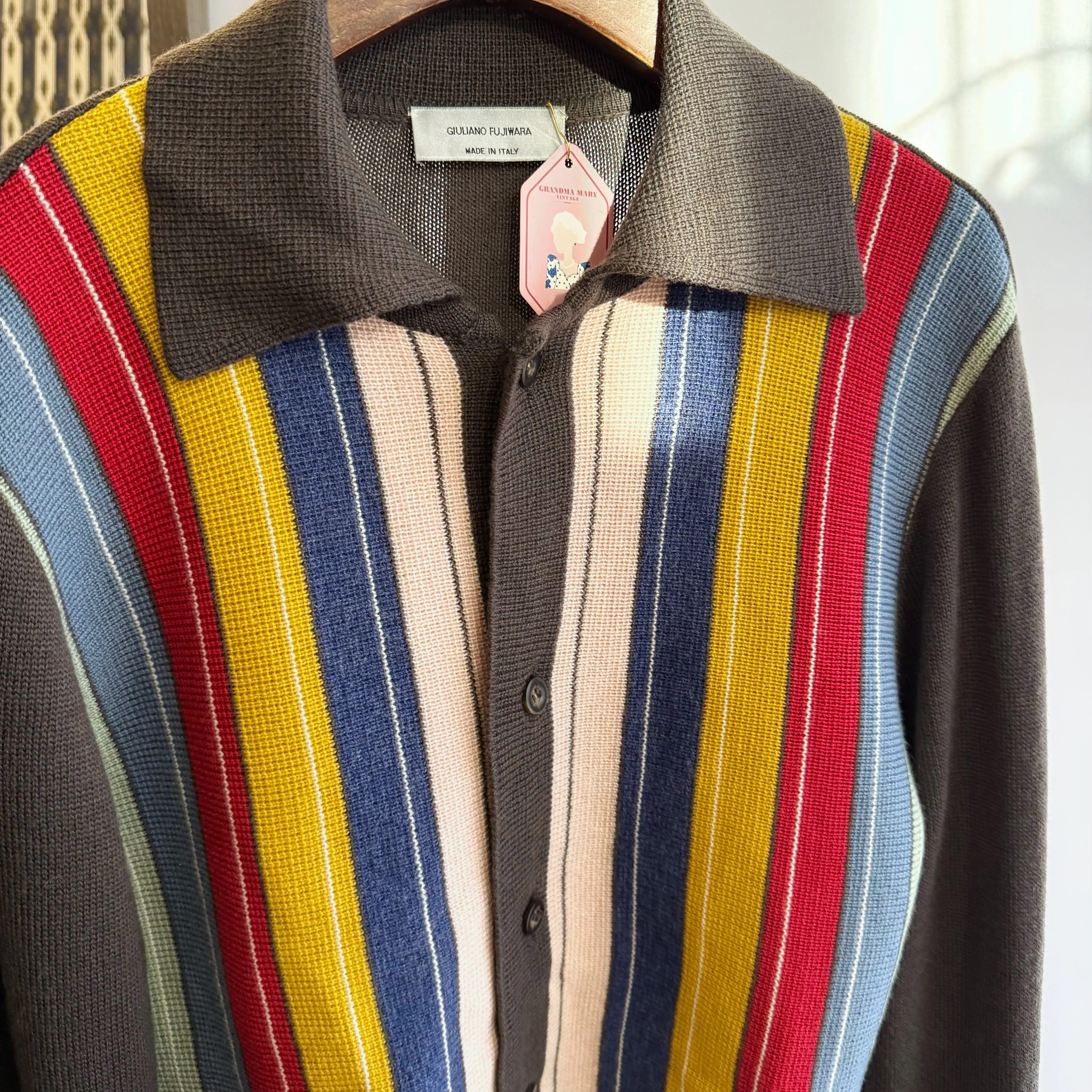 Italy Vintage Colourful Knit Cardigan