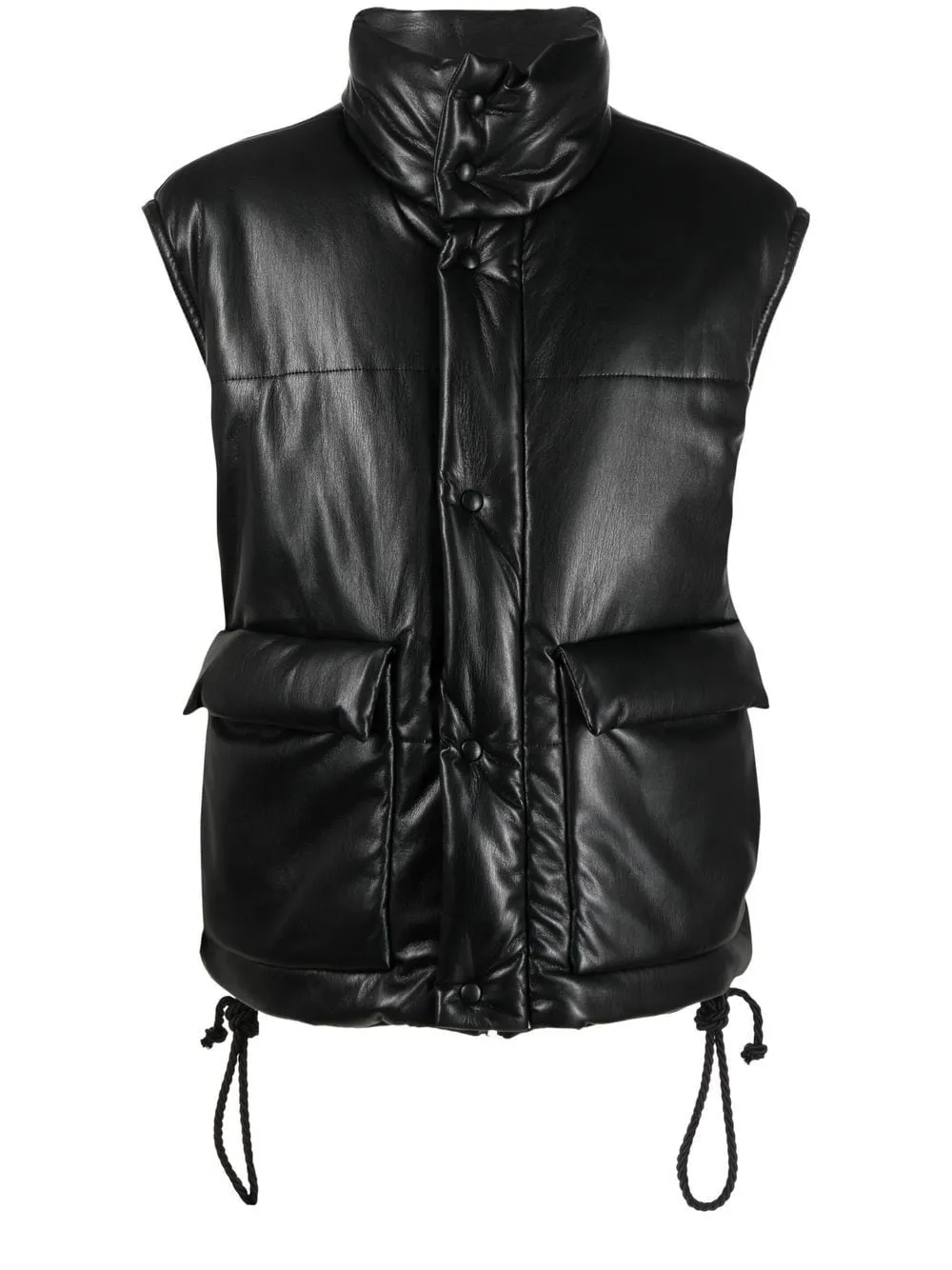 Jovan Faux-Leather Puffer Gilet