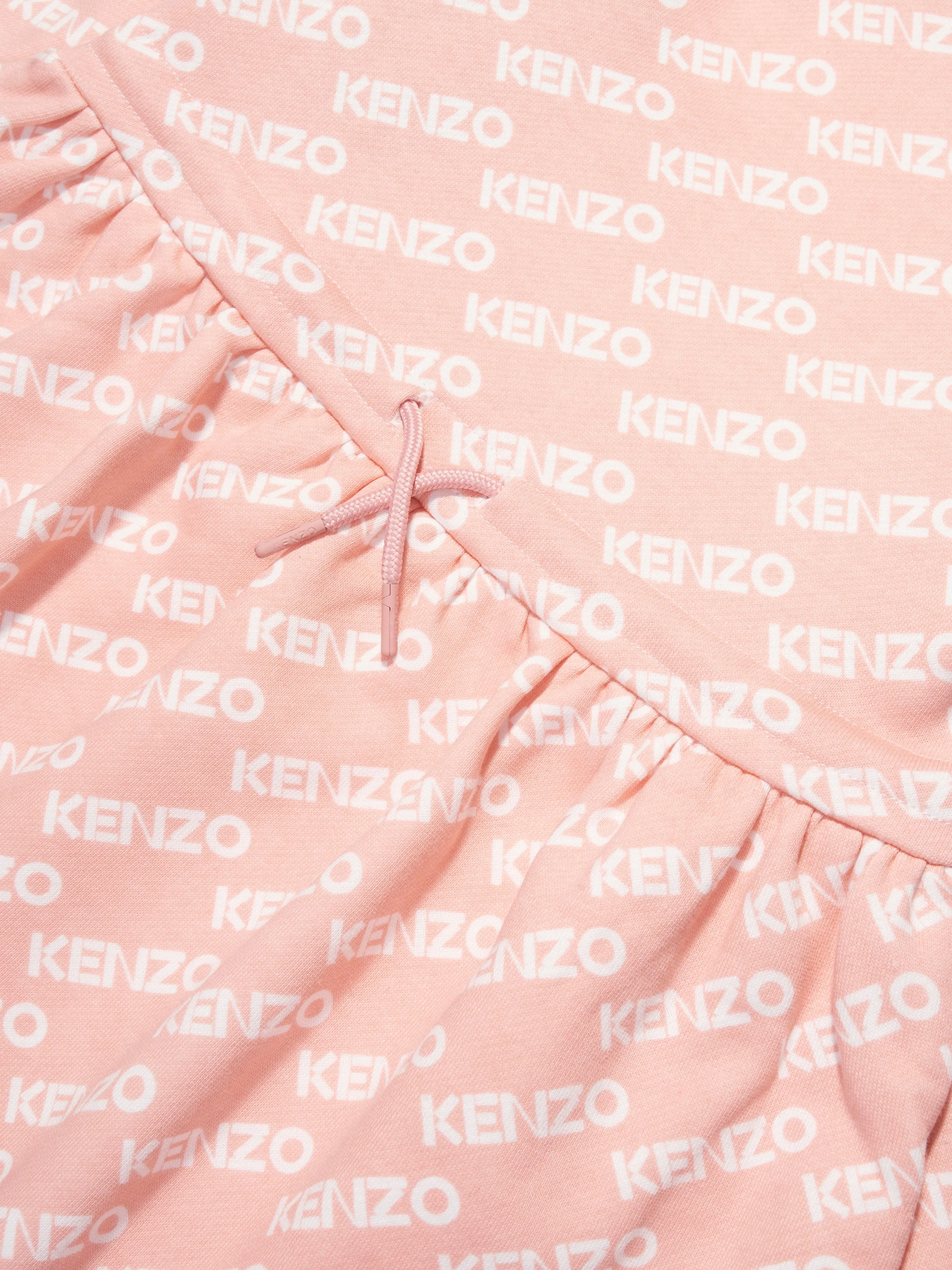 KENZO Baby Girls Logo Sweater Dress in Pink