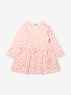 KENZO Baby Girls Logo Sweater Dress in Pink