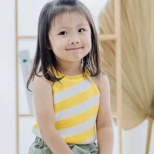 Knit Halter Top, Pineapple Yellow