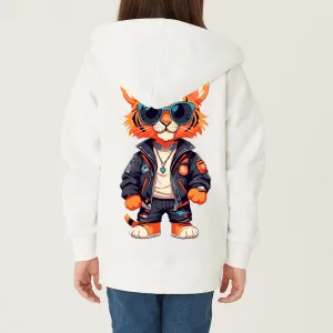 Korean Fabric Korean-made Hip Tiger Hooded Zip-Up for Special Napping Kids