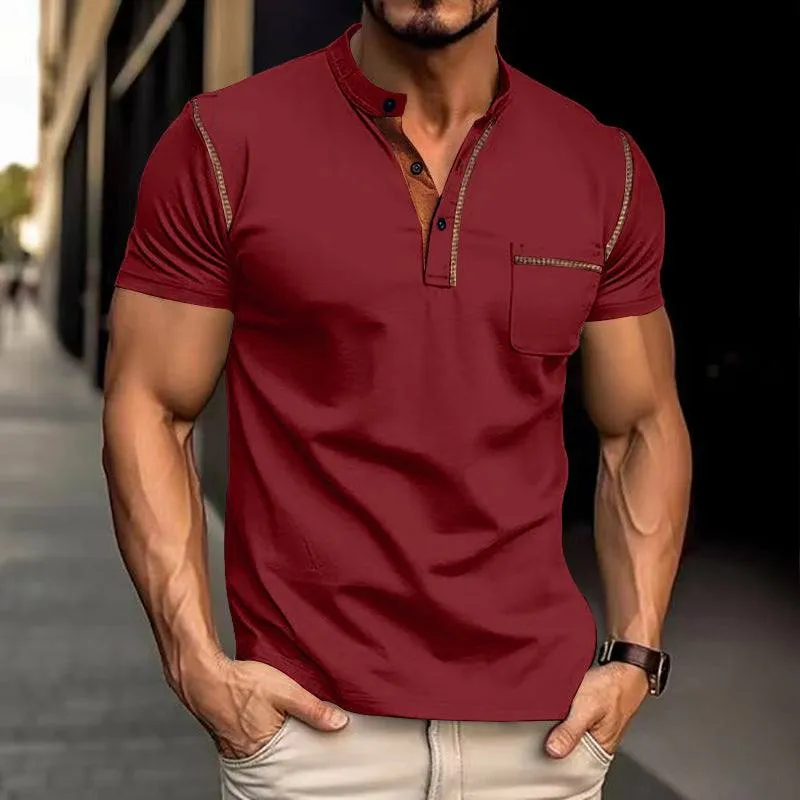 Mens Polo Shirts Short-sleeved Quick-dry Casual Confortable Polo Shirt