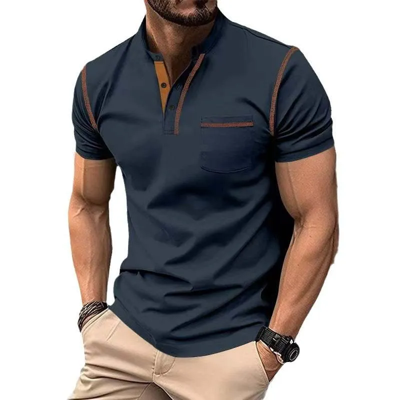 Mens Polo Shirts Short-sleeved Quick-dry Casual Confortable Polo Shirt