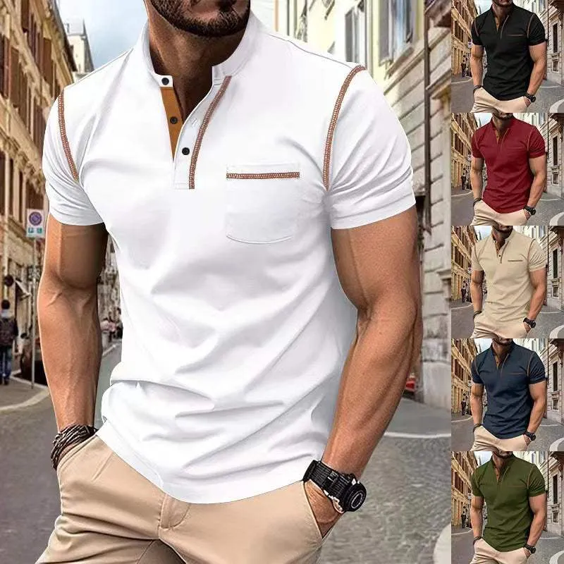 Mens Polo Shirts Short-sleeved Quick-dry Casual Confortable Polo Shirt