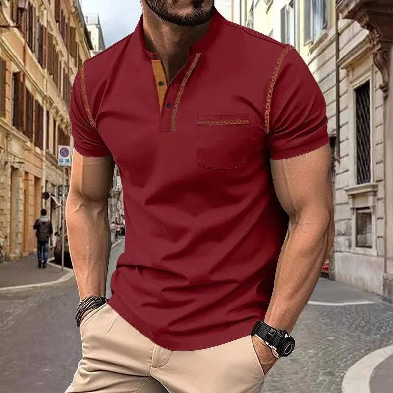 Mens Polo Shirts Short-sleeved Quick-dry Casual Confortable Polo Shirt