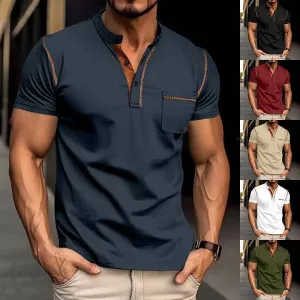 Mens Polo Shirts Short-sleeved Quick-dry Casual Confortable Polo Shirt