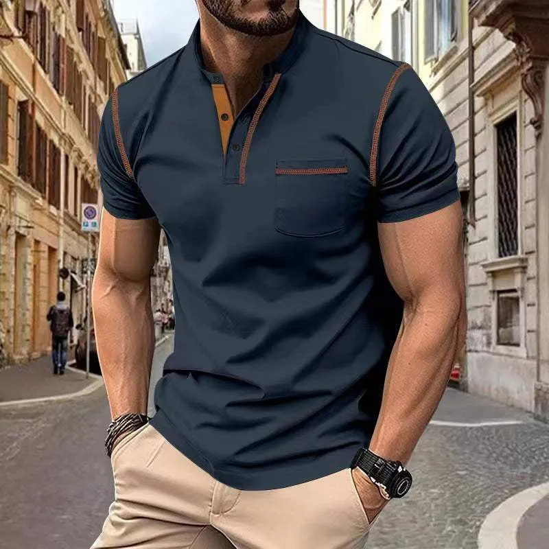 Mens Polo Shirts Short-sleeved Quick-dry Casual Confortable Polo Shirt